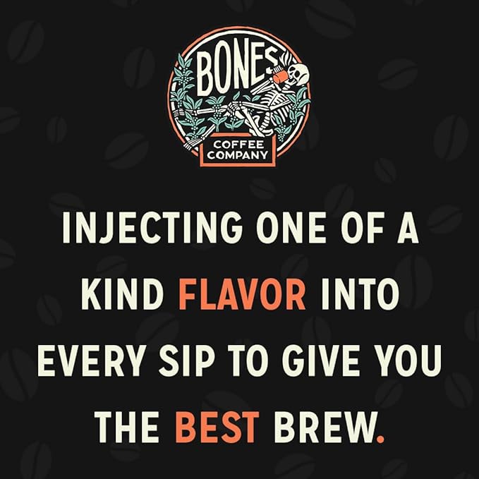 Bones Coffee Company The Nightmare Before Christmas Santa Jack Flavored Coffee Beans, Whole Bean Coffee Medium Roast Low Acid, Cranberry Creme Brulee Flavor (12 oz)