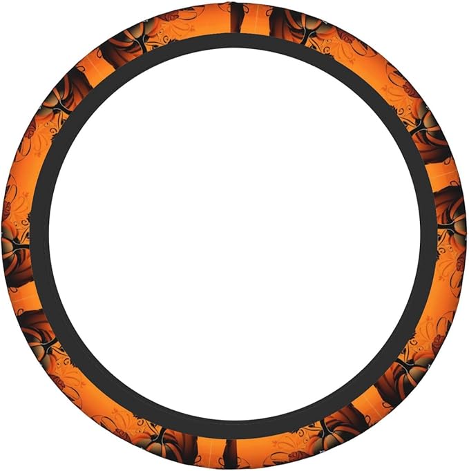 Thanksgiving Day Neoprene Steering Wheel Covers Women Men Car Accessories, Universal 15 Inch Fit Auto, Suvs, Truck