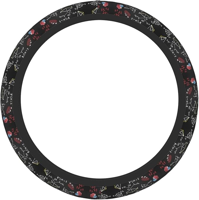 Neoprene Steering Wheel Cover Mathematics Board Math Formulas Car Steering Wheel Cover Universal Fit for Most Cars