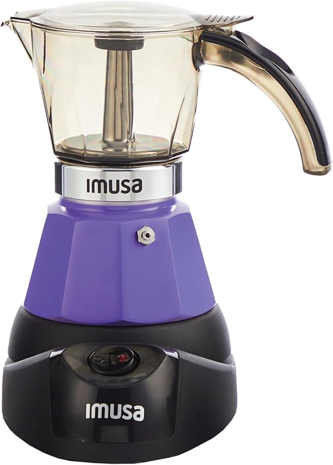 IMUSA 3 or 2cup Electric Espresso Maker, Purple