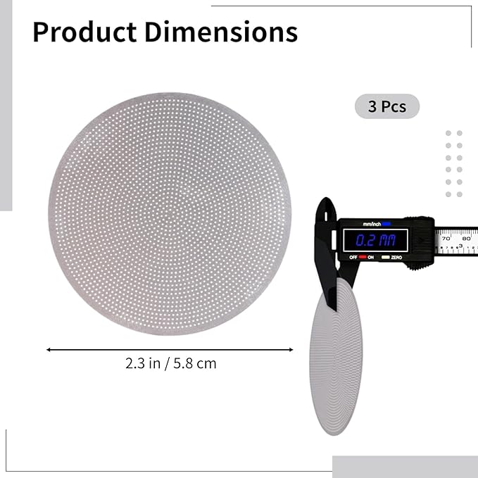 3 Pcs 58mm Espresso Puck Screen - 0.2mm Ultra Thin Espresso Puck, Stainless Steel Reusable Coffee Filter, Compatible with Espresso Machine 58mm Portafilter Basket