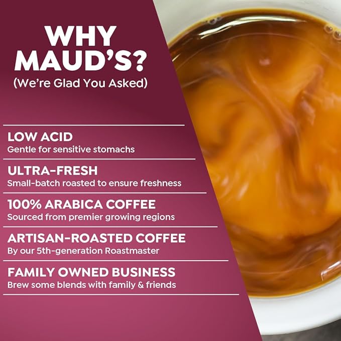 Maud's Bold Dark Roast Coffee Pods Variety Pack, 40 ct, 9 Assorted Dark Roast Flavors in Single Serve Pods – 100% Arabica Coffee, Compatible with Keurig K Cups Maker