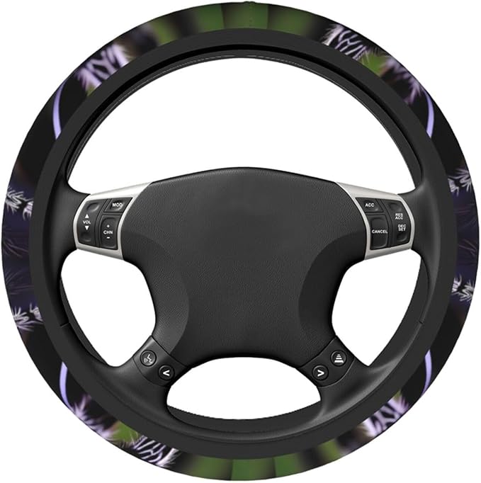 Tropical Rainforest Spiders Steering Wheel Cover. Car Decor,Anti-Slip,Sweat Absorption,Easy Carry, Universal 15 Inch