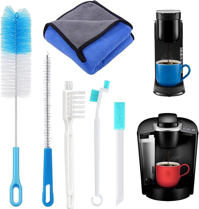 XANGNIER Single Serve Coffee Maker Cleaning Brush Kits,6 Pcs Mini Coffee Pod Machine Cleaner Tools Accessories