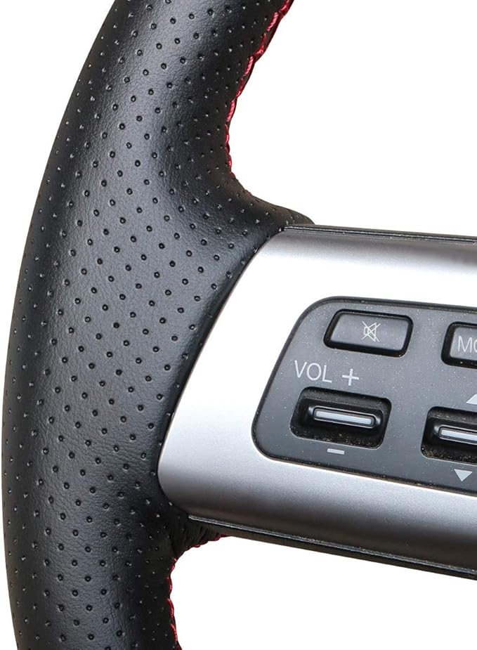 MEWANT Steering Wheel Cover for Mazda MX-5 2006-2014 / RX-8 2009-2013 / CX-7 CX7 2007-2009 Hand-Stitch Black Microfiber Leather Steering Wheel Wrap