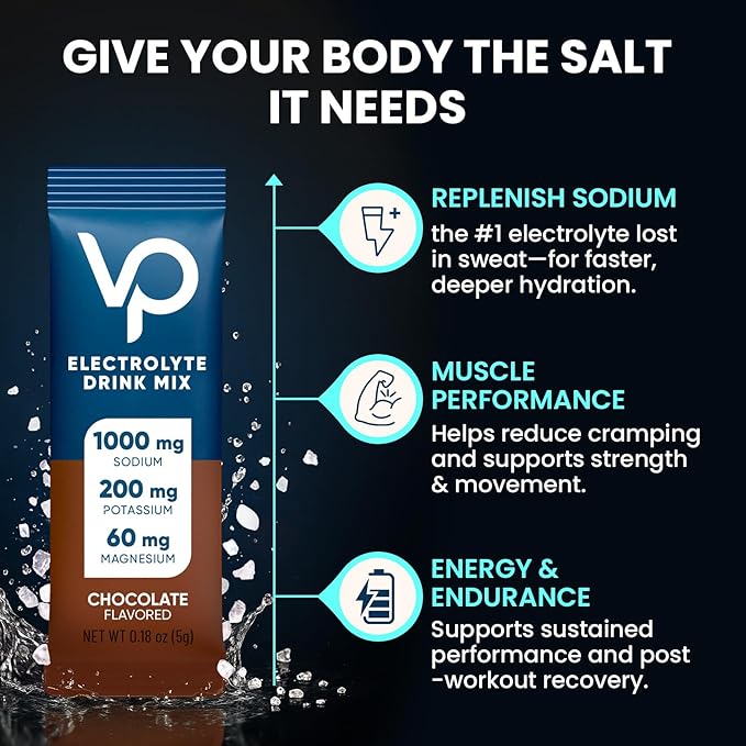 Venture Pal High Sodium Electrolyte Powder Packets | Sugar Free Hydration Drink Mix with Sodium, Potassium, Magnesium & Vitamins | Zero Calorie | Keto, Vegan & Paleo Friendly | 16 Sticks