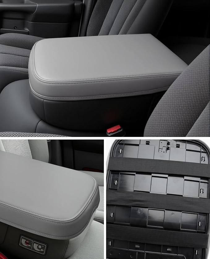 INTGET Center Console Cover for 2002-2012 Dodge Ram 1500 2500 3500 Accessories Interior Middle Armrest Arm Rest ST, SLT, Laramie, Sport, TRX4 Cushion Pad Protector(Fit for Jump Seat Console)