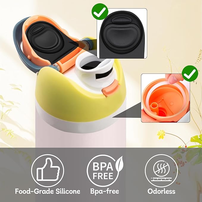 5 Sets Replacement Seal Gasket Stoppers for Owala Freesip 16oz 32oz Cap Mouth,Silicone O Sealing Ring Parts Water Bottle Top Lid Accessories for Owala Freesip 16/19/24/32/40oz（5 colors 7