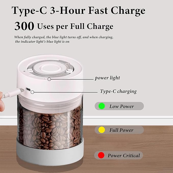 Electric Airtight Coffee Vacuum Canister, Vacuum Seal Jars for Coffee Bean Storage, Automatic Vacuum Seal Containers for Ground Coffee-Keeps Coffee Fresh with Electric Air Extraction Technology 600ml
