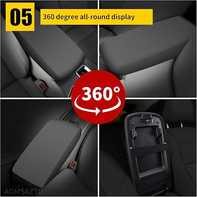 AOMSAZTO Console Covers for 2013-2018 Nissan Altima Carbon Fiber