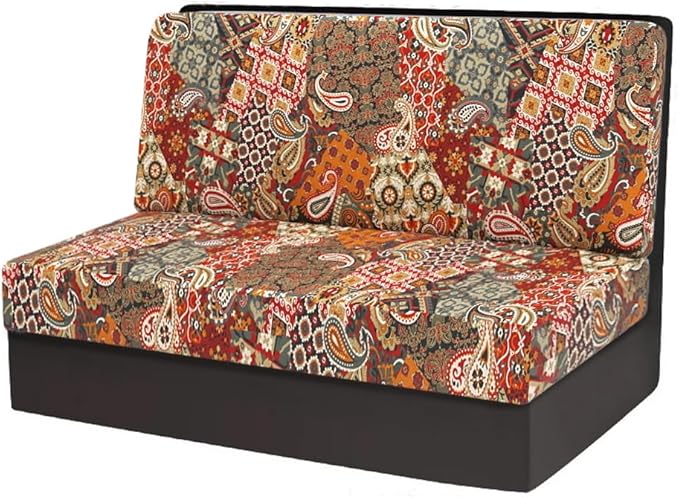 RV Dinette Cushion Covers, Stretch Table Seat Slipcovers, Replacement Washable Camper Couch Cushion Slipcovers for Bench Seats, RV Camper Car 1 Backrest Cover & 1 Bench Cover,Geometry 2