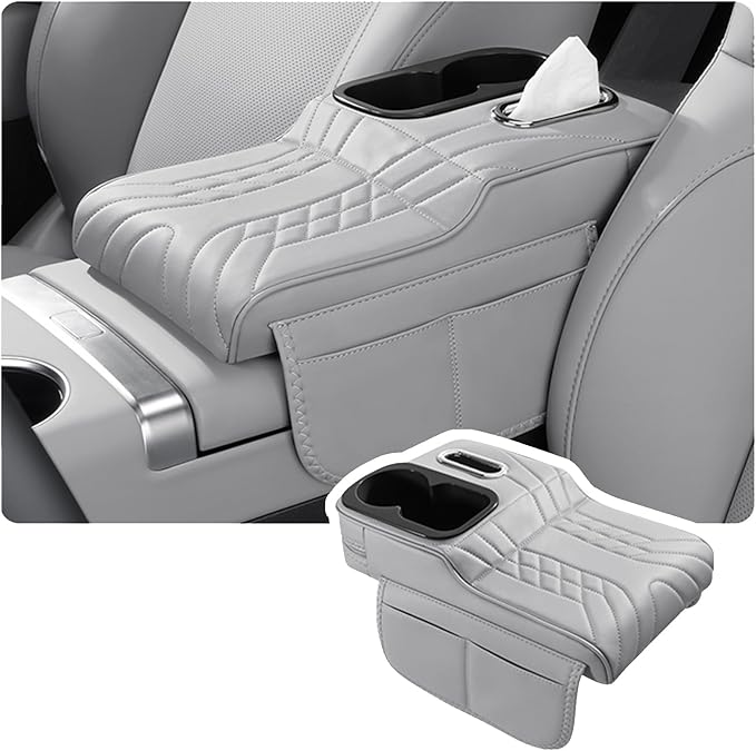 Car Armrest Cover for Tesla Model X 2015–2020 2021 2022 2023 2024 2025 2026, Center Console Cover Mat Armrest Seat Box Cover Cushion Console Pad Interior Accessories,D