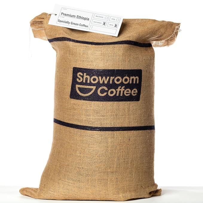 Premium Ethiopia Unroasted Specialty Green Coffee Beans - Single Origin 100% Arabica - Bulk Wholesale Pricing (66 Pound Bag /30kg)