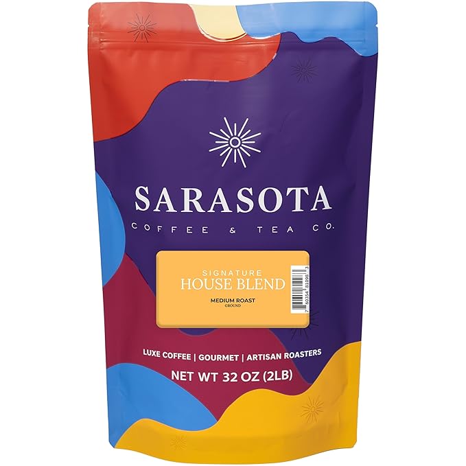 2 lb Ground Coffee Breakfast Blend | Medium Roast Bulk Ground Coffee | Smooth Low Acid Everyday | Specialty Grade | 32 oz