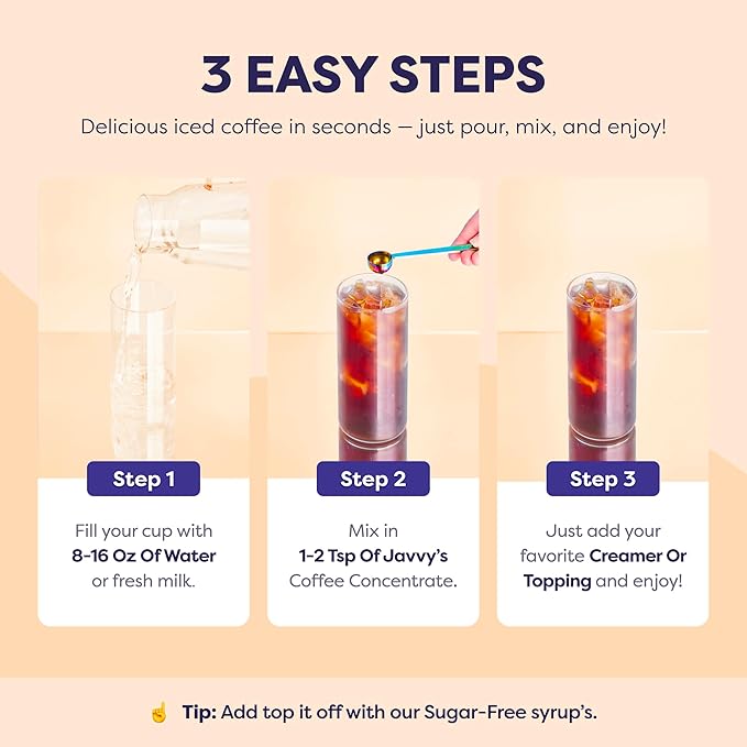 Coffee Concentrate - Cold Brew Coffee, Perfect for Hot or Iced Instant Coffees, Hot Drinks, Cold Brew Concentrate, 3 Pack - Caramel