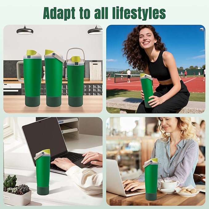 2PCS Silicone Boot Compatible with Owala 30oz & 40oz FreeSip Sway Bottles & Tumblers, Protective Anti-Slip Bottom Cover Sleeve for Freesip Sway Tumbler