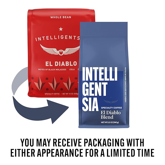 Intelligentsia Coffee, Dark Roast Whole Bean Coffee, 100% Arabica Coffee - El Diablo Blend 12 Ounce Bag