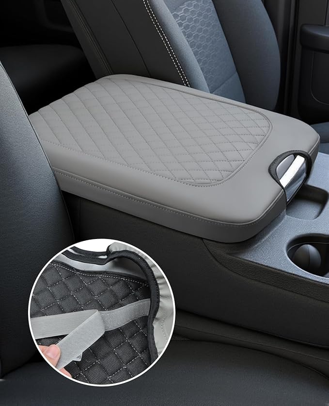 INTGET Center Console Cover for 2013-2018 Dodge Ram 1500 2500 3500 & 2013-2026 Ram 1500 Classic/2500/3500 Accessories Interior Middle Armrest Arm Rest Cushion Protector(Fit for Jump Seat Console)