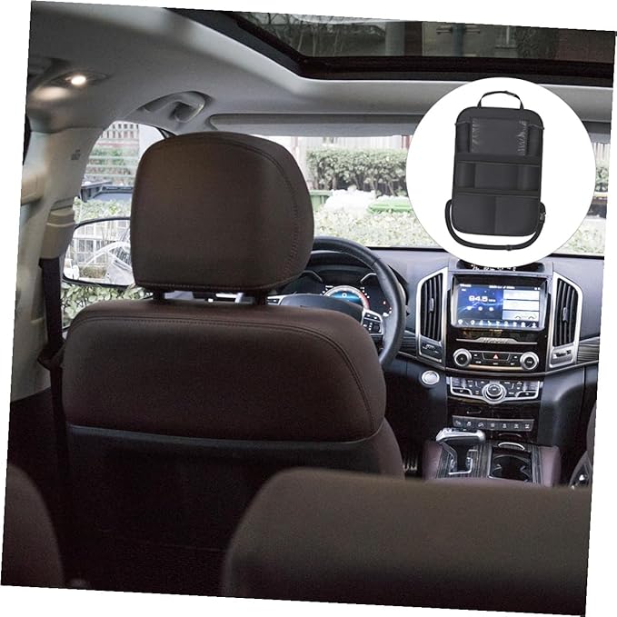 Car Seatback Storage Bag with Tablet Holder, Side Seat Organizer Pouch for, Sturdy Auto Hanging Pocket for Backseat Travel Essentials and Storage