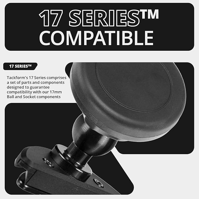 Tackform Link Vent Mount Universal Magnetic Phone Holder Compatible with 2015-2020 Ford F-150, 2017-2021 Super Duty, and 2018-2021 Expedition | Aluminum Base, Short Reach | NOT Compatible With MagSafe