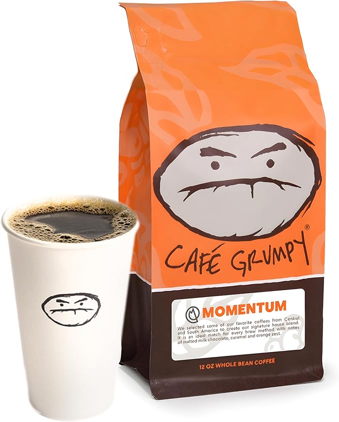 Café Grumpy Momentum Medium Roast Coffee Organic Single Origin French Press Drip, Medium Grind, for Pour Over, Cold Brew, 12oz Bag