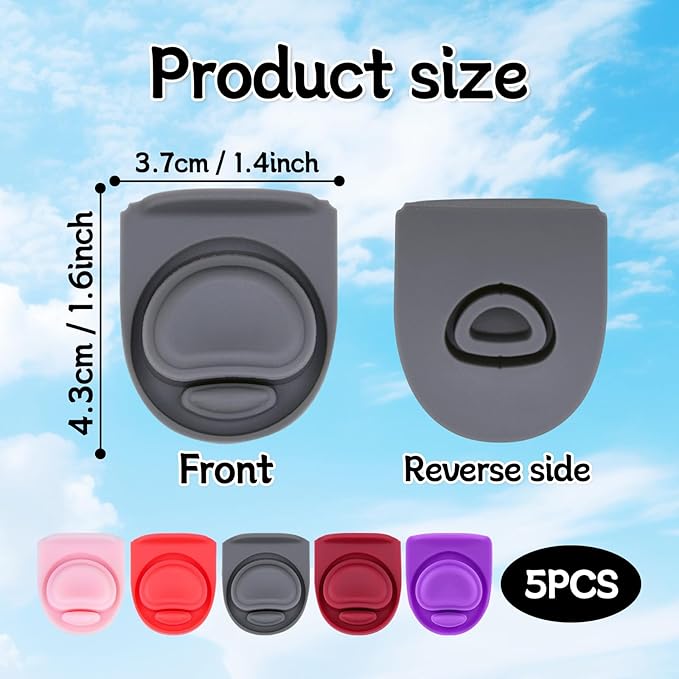 5 Pcs Replacement Seal Stopper Compatible with Owala FreeSip 16oz 32oz,Bottle Top Gasket Lid for Owala 16/19/24/32/40oz Seal Mouth Cap Silicone Stopper Parts Insert Accessories（5 colors 2）