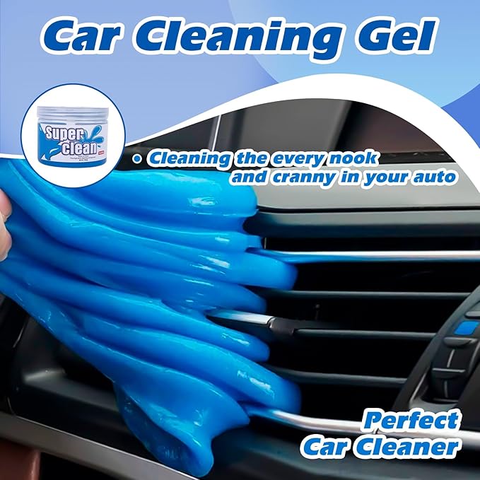 x xotic tech Car Cleaning Gel for Car Detailing Putty Interior Cleaner Slime Reusable Auto Detail Tools Supplies Accessories Valentines Day Gifts for Him Her Men Women Stocking Stuffers Blue 2 Pack