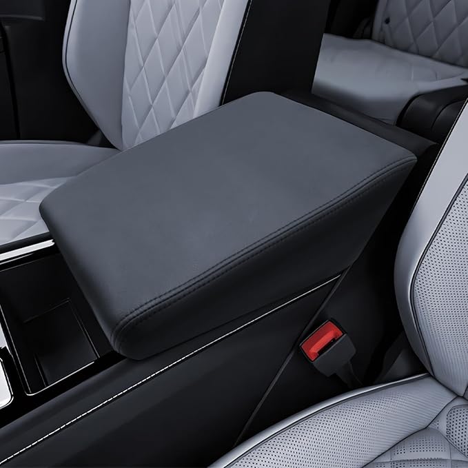 Armrest Cover for 2024 2025 2026 Volkswagen Atlas SE, SE with Technology, SEL, SEL Premium R-Line Accessories Center Console Middle Lid Pad Protector for Car Elbow Rest