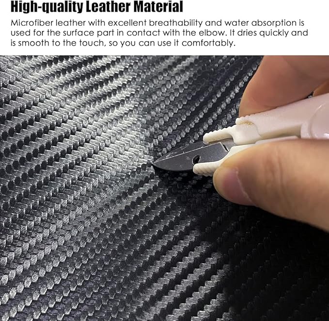 Center Console Cover Anti-Scratch Leather Armrest Pad Replace for 2019 2020 2021 2022 2023 2024 2025 Dodge RAM 1500 2500 3500 Accessories, For All Makes & Models with Bucket Seats (Carbon fiber)
