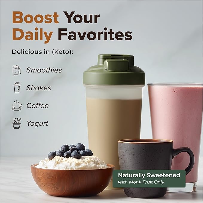 MCT Oil Powder Coffee Creamer - Stevia Free (Regular, Caramel)