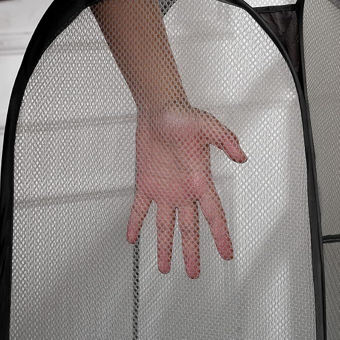 2 Laundry Baskets, pop-up Laundry Baskets, Foldable mesh Laundry Baskets (Each with 2 Reinforced Handles)…, Blue