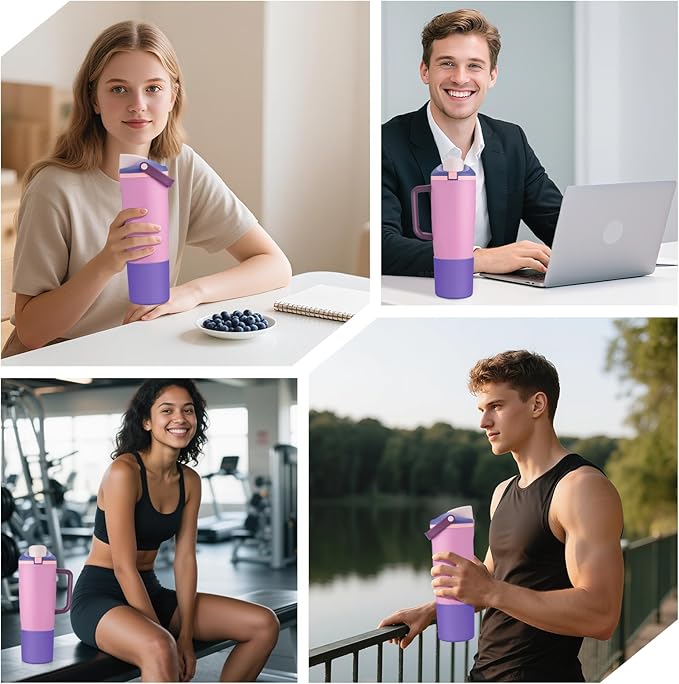 Silicone Higher Boot Compatible with Owala 30oz & 40oz FreeSip Sway Bottles & Tumblers, Large Protection Anti-slip Bottom Cover Sleeve for Freesip Sway Tumbler and Bottle