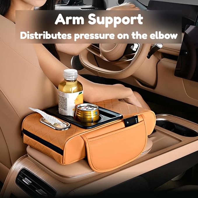 Car Center Console Cover for Kia Sportage NQ5 2022-2025 (Automatic), Leather Center Console Cushion Waterproof Breathable with Storage Bag Protector Pad Interior Accessories,B/Black