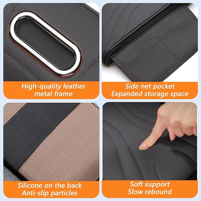 Car Armrest Cover for Buick Enclave 2008-2020 2021 2022 2023 2024 2025 2026, PU Leather Armrest Pad, Anti-Slip Waterproof Center Console Cover, Console Protector for SUV Truck Sedan,A Black