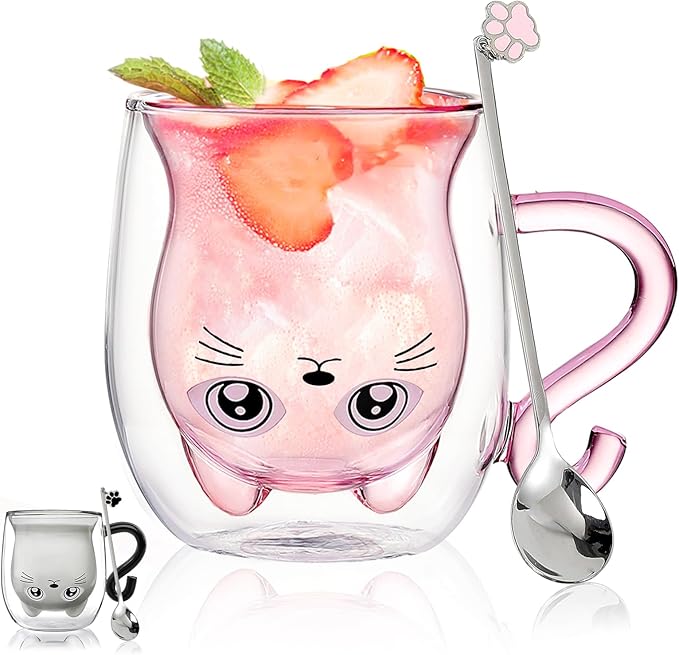 Gift Woman Birthday Cup Cat Coffee Cup Double Walled Cup A The Mug Cat Gift Mom Dad Mistress Friend Wife Idea Gift Idea Mother's Day Father's Day Valentine's Day Christmas Halloween Woman