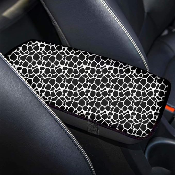 Produced Leopard Bling Bling Car Center Console Cover Car Armrest Cover Auto Arm Rest Cushion Pads Center Console Armrest Protector Fit for Most Vehicle, Car Accessories for Women