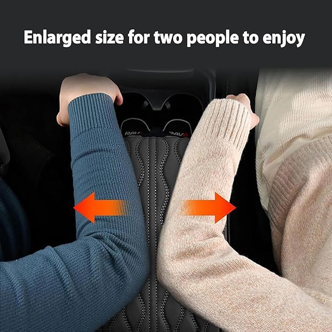 Car Center Console Cover for Ford Edge Sport 2011-2014, Universal Memory Foam Leather Comfortable Soft Armrest Box Pad Cushion Protector Accessories Easy to Clean,Brown