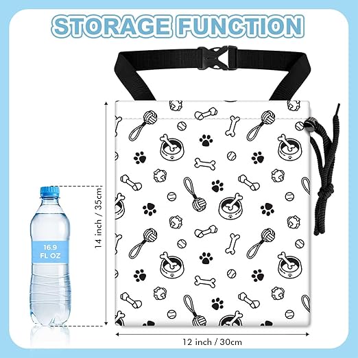 Cute Dog Toy Paw Prints Car Trash Bag - Waterproof Car Trash Bag Hanging Leakproof Car Garbage Bag - Washable Reusable Trash Bag For Car Interior Hanging Organizer Storage Vehicle Travelling Camping