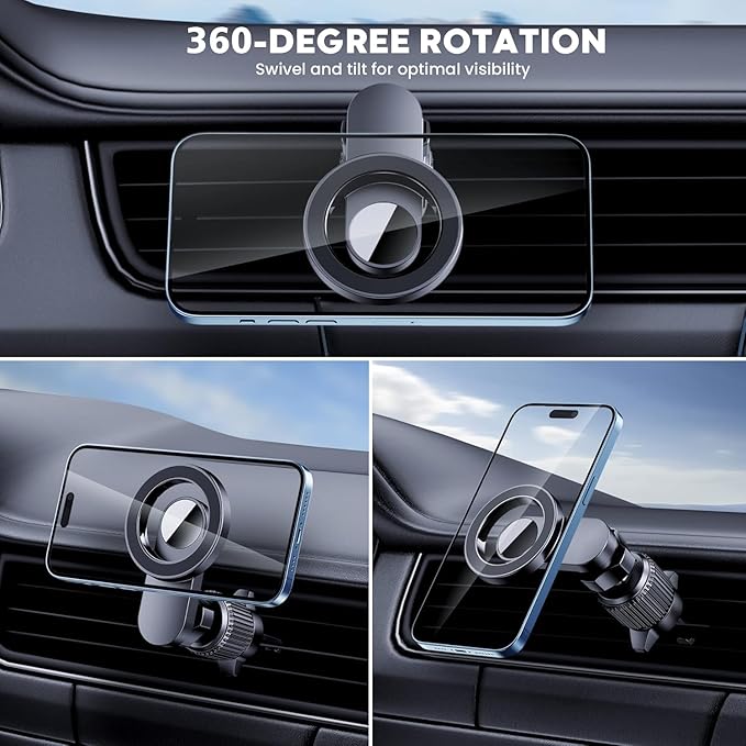 Qifutan for MagSafe Car Mount Cell Phone Holder for Car Phone Mount Air Vent Car Phone Holder Phone Car Holder Compatible with All Phone Android Smartphone