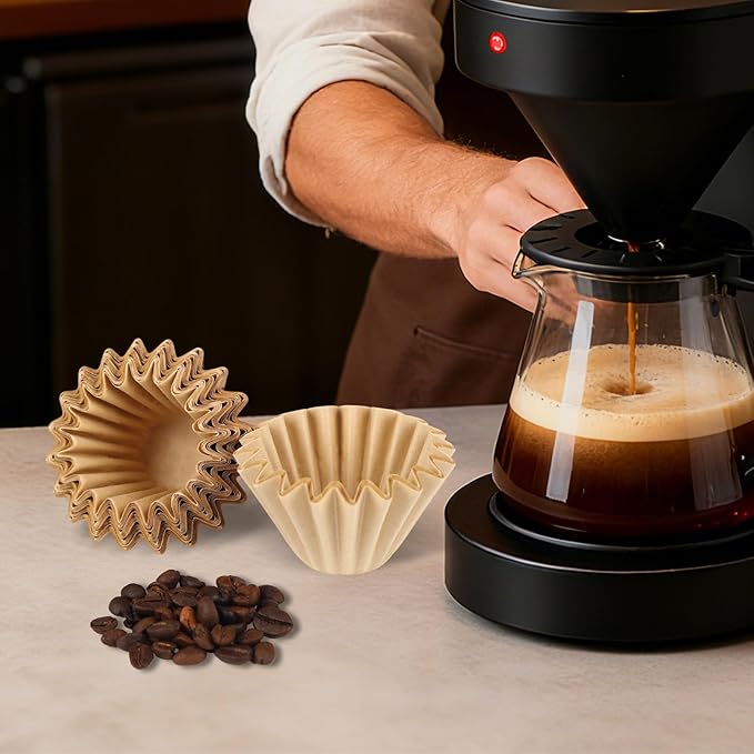 150 Count 5 Cup Coffee Maker Filters Compatible with Mr Coffee – Natural Unbleached Paper Coffee Filters, Disposable Coffee Filters for Mini Brew 5-Cup Brewers (150)