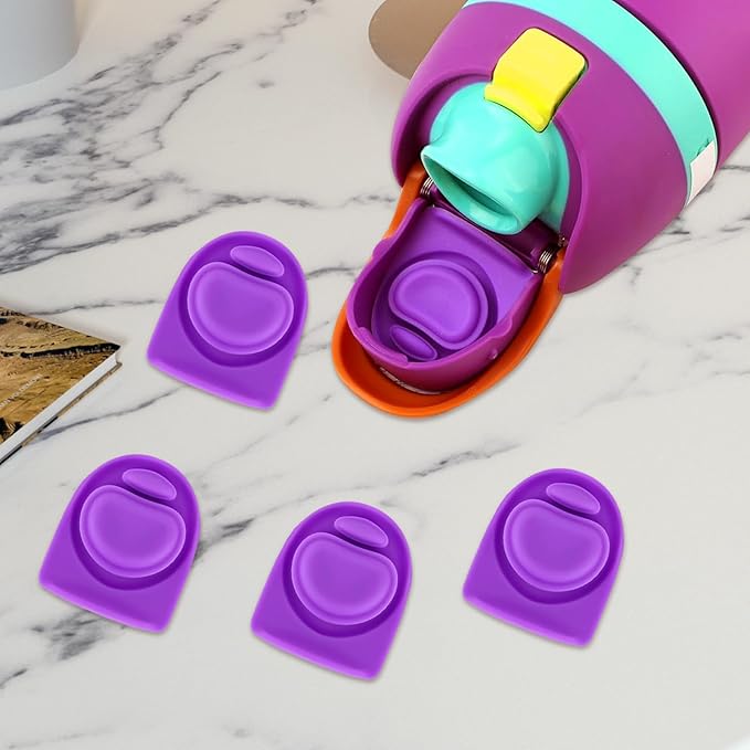 4pcs Replacement Silicone Stopper Seal Compatible with Owala FreeSip 24oz 32oz,Water Bottle Lid Cap Rubber Seal Parts for Owala 16/19/24/32/40oz Spout Gasket Mouthpiece Piece Accessories Z4S4