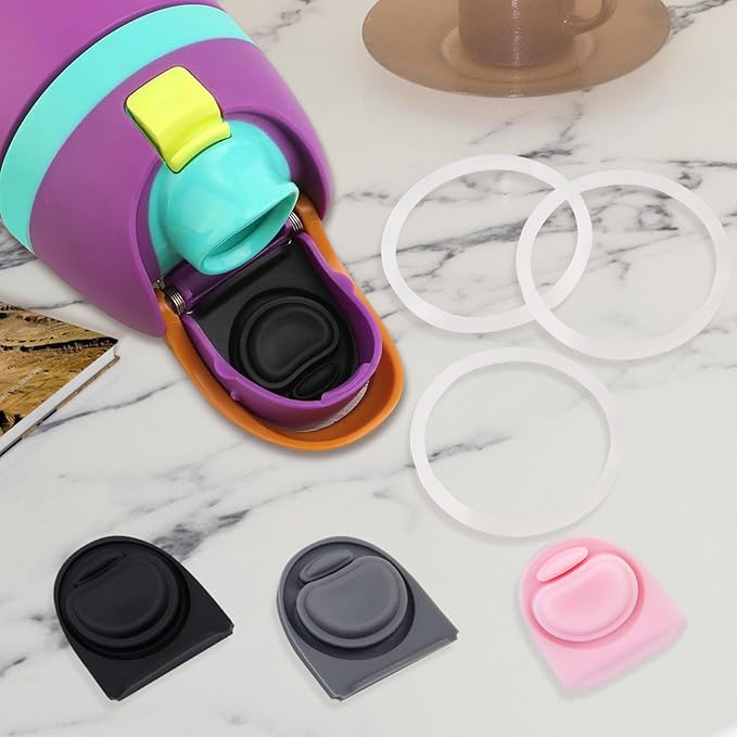 3 Sets Replacement Seal Stopper and O Ring Gasket Compatible with Owala FreeSip 24oz 32oz,Water Bottle Lid Insert Cap Rubber Seal Parts for Owala 16/19/24/32/40oz Mouth Piece Accessories Z3K9
