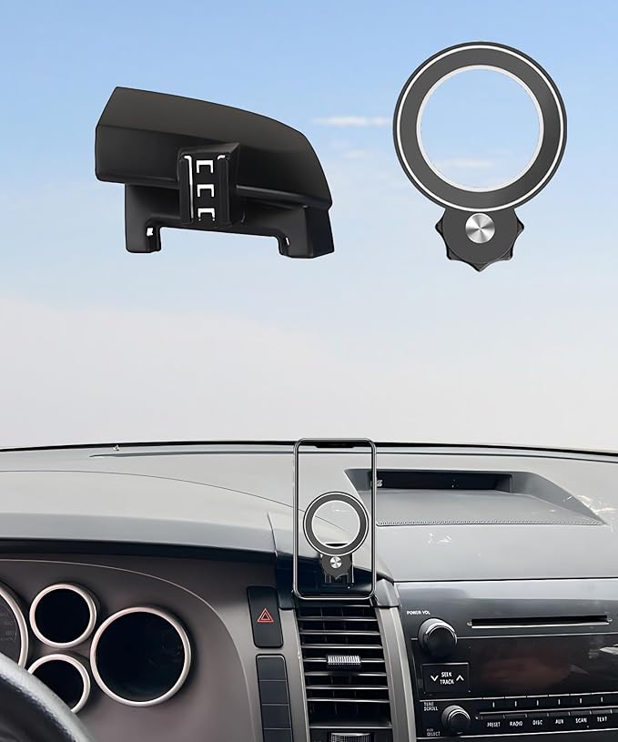 Car Phone Holder for Toyota Tundra 2007-2013 /Sequoia 2008-2017 Accessories Compatible with MagSafe Hands-Free 360° Rotation Adjustable Cell Phone Mount Does Not Affect Air Vent
