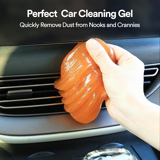 PULIDIKI Car Cleaning Gel Yellow and Car Cleaning Putty Orange Bundle