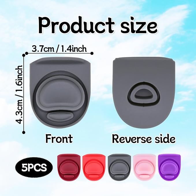 Rubber Seal Replacement Stopper Compatible with Owala Freesip16/19/24/32/40oz Spout Lid,5 Pcs Water Bottle Gasket Silicone Cap Insert Gasket Stopper Replacement Parts Accessories (5 Colors 3)