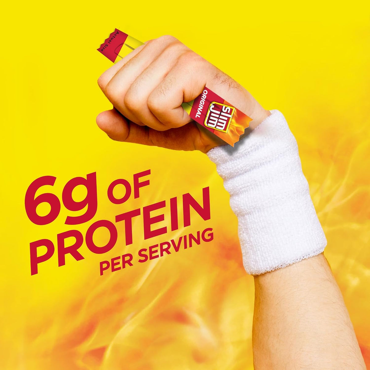 Slim Jim Smoked Meat Sticks, Original Flavor, 6g Protein Per Serving, Snack Size, 0.28 oz. (100 Count)