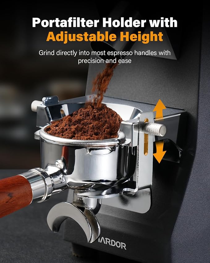 SHARDOR 64mm Burr Coffee Grinder, Electric Espresso Coffee Grinders for Home Use with Commercial-Grade Precision, 100 Grind Settings, Die-Cast Aluminum Housing, 17.6oz Hopper, Anti-Static Technology