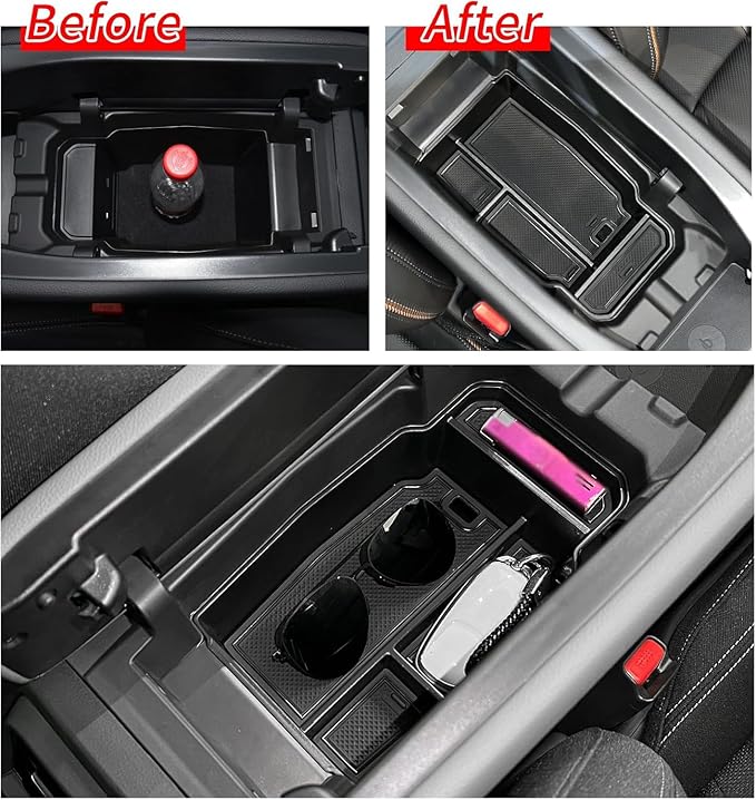 smabee Center Console Organizer Tray Compatible with Mazda CX-50 2026 2025 2024 2023 Armrest Storage Insert Box 2025 CX-50 Accessories Interior Stowing Tidying Black