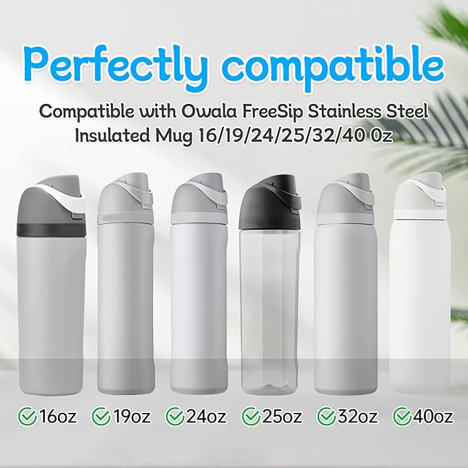 3 Sets Replacement Seal Gasket Stoppers for Owala Freesip Cap Mouth,Silicone O Sealing Ring Parts Water Bottle Top Lid Accessories for Owala Freesip 16/19/24/32/40oz 3p1-a06