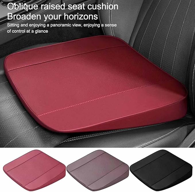 Car Seat Cushion for Ford F150(7seats) 2017-2023, Nonslip Driving Comfort and Breathable Lumbar Support Pad Sciatica and Back Pain Relief,Red-4 cm
